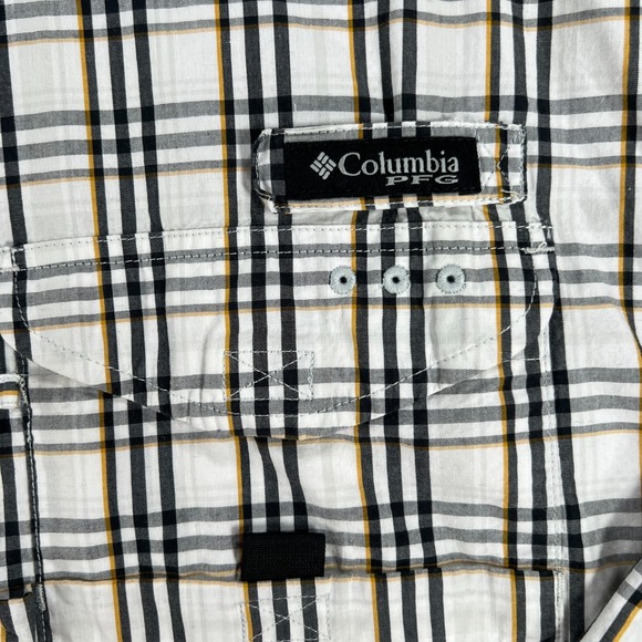 Missouri Tigers Mizzou Columbia Shirt Mens Large White Plaid Button Down - Picture 7 of 16